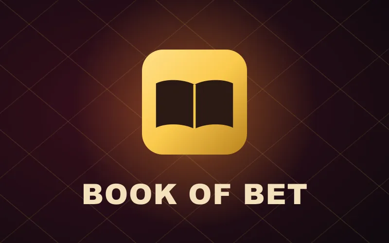 Book of Bet Australia Book of Bet Australia emblem with an open book on a gold tile